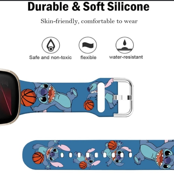 Stitch Blue Basketball 23mm Watch Band - Picture 3 of 4